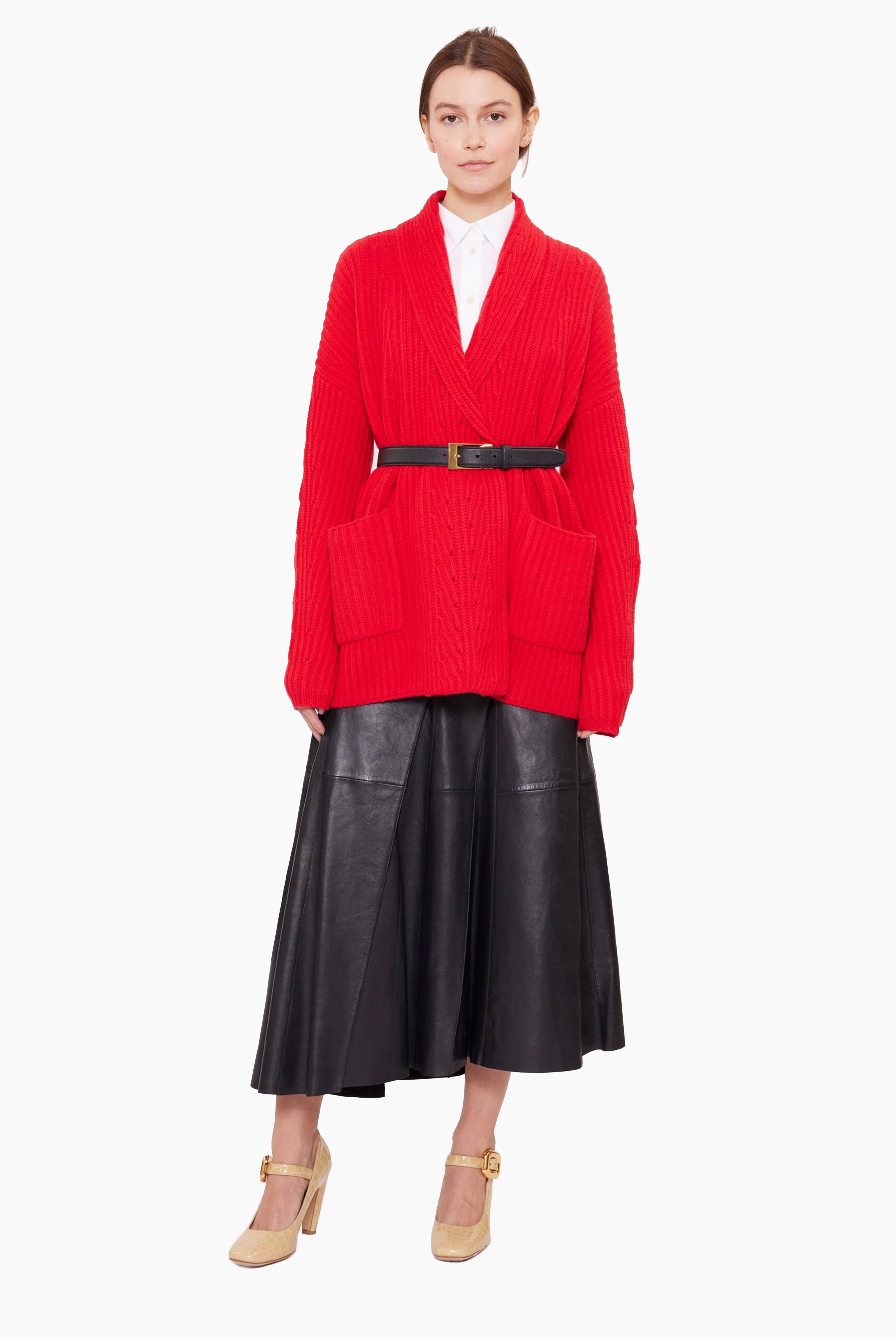 Julia cashmere Cardigan - Red