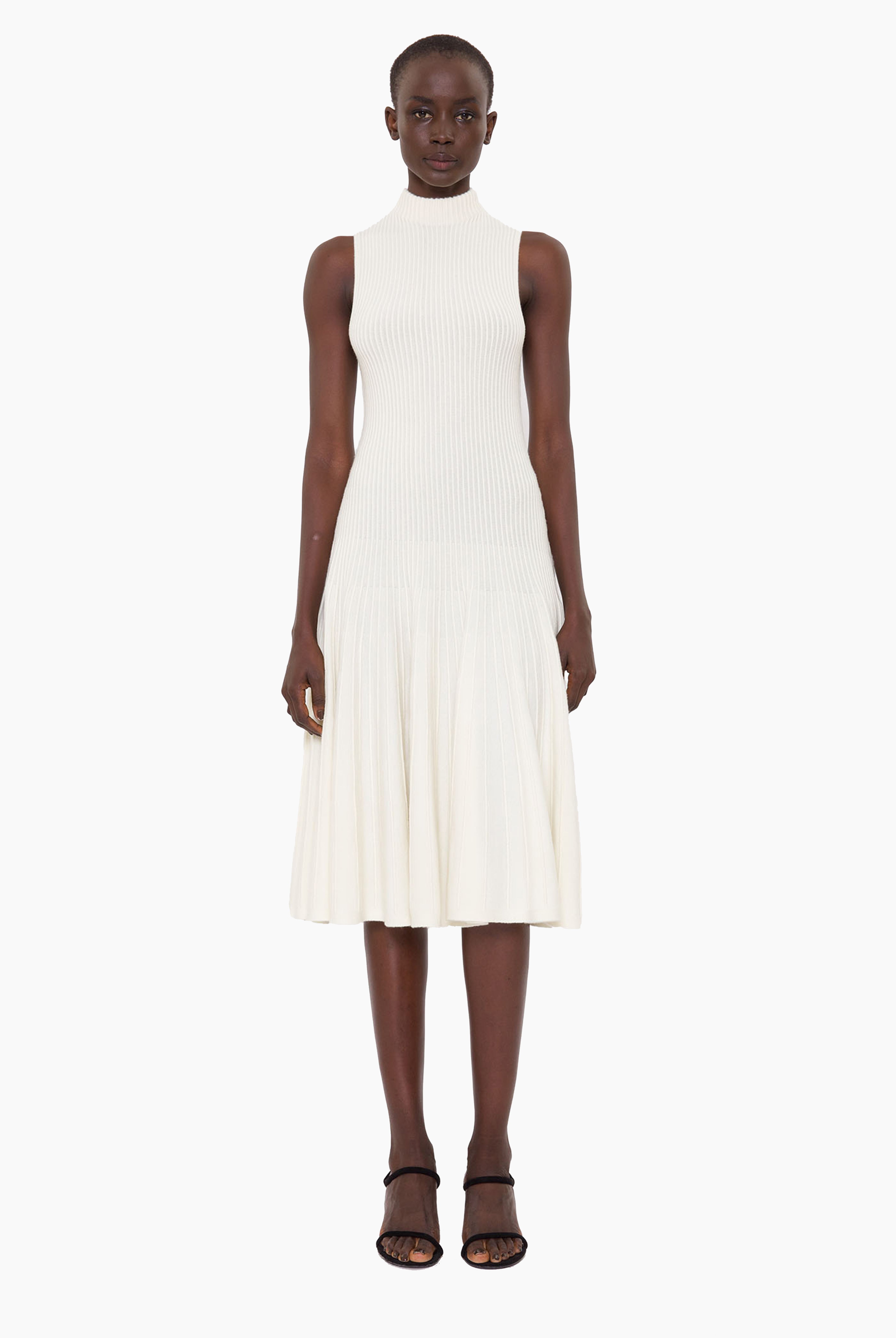 Darla cashmere Dress - Ivory – front view