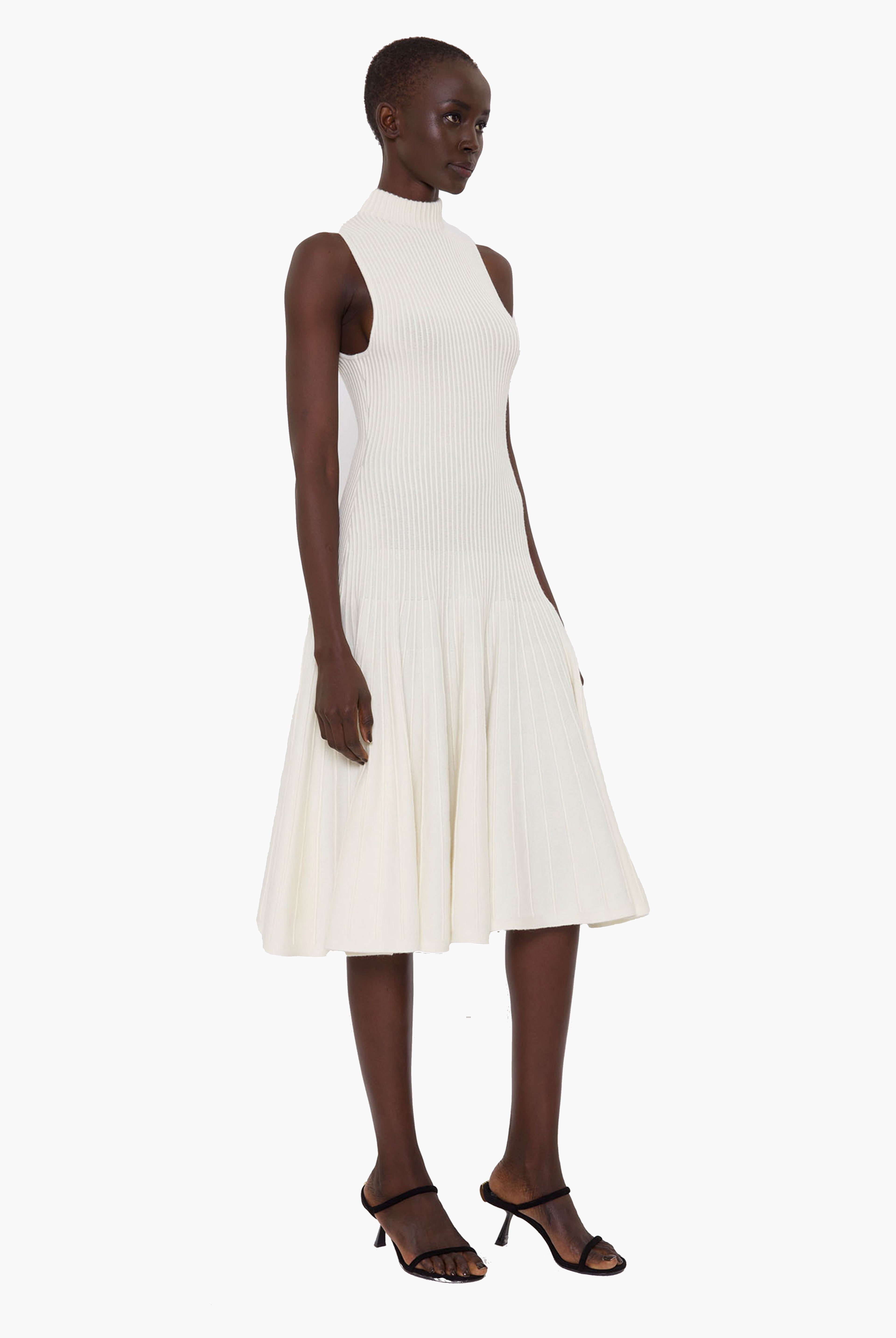 Darla cashmere Dress - Ivory – side view