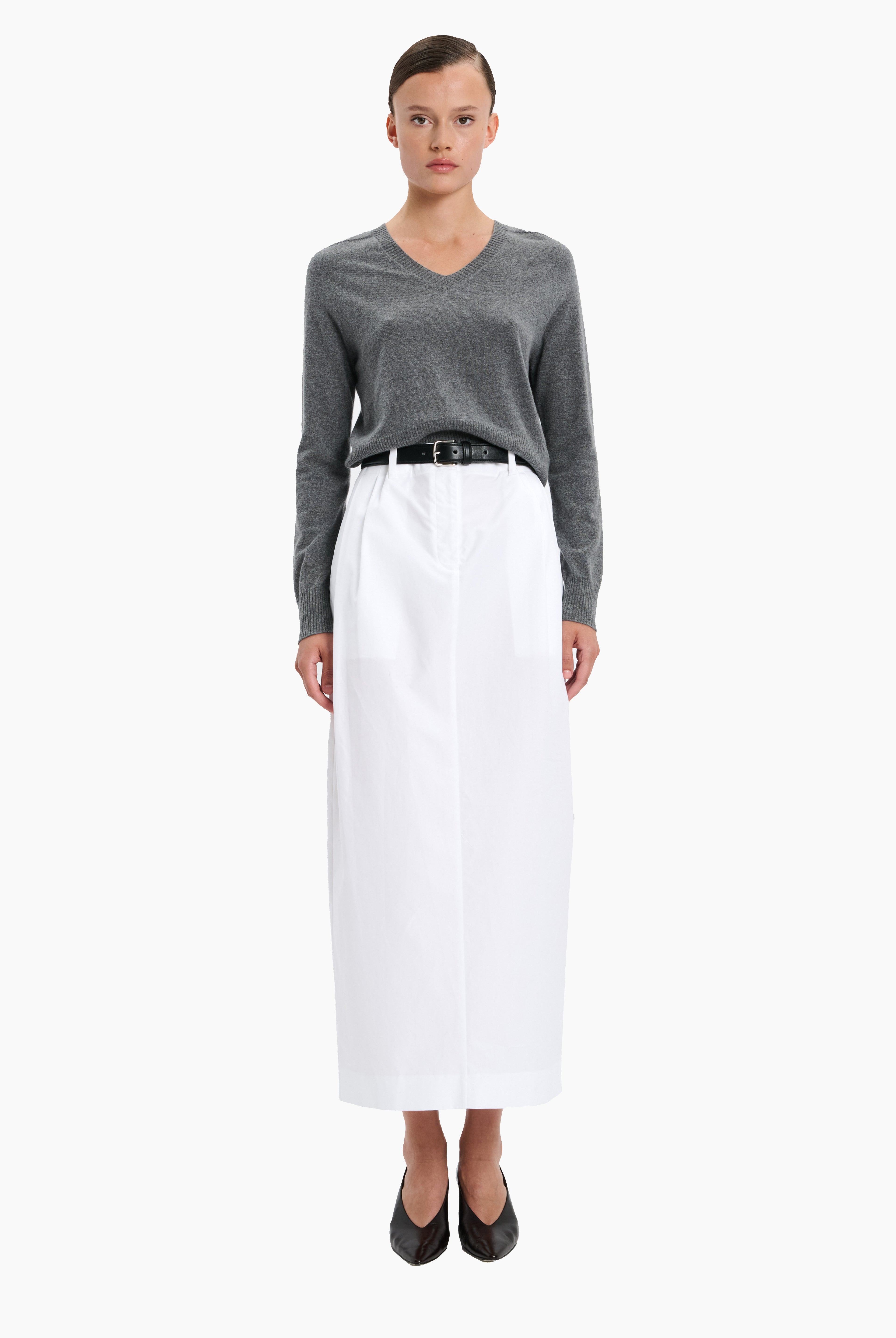 Holyhead cashmere Sweater - Granite Marl – front view