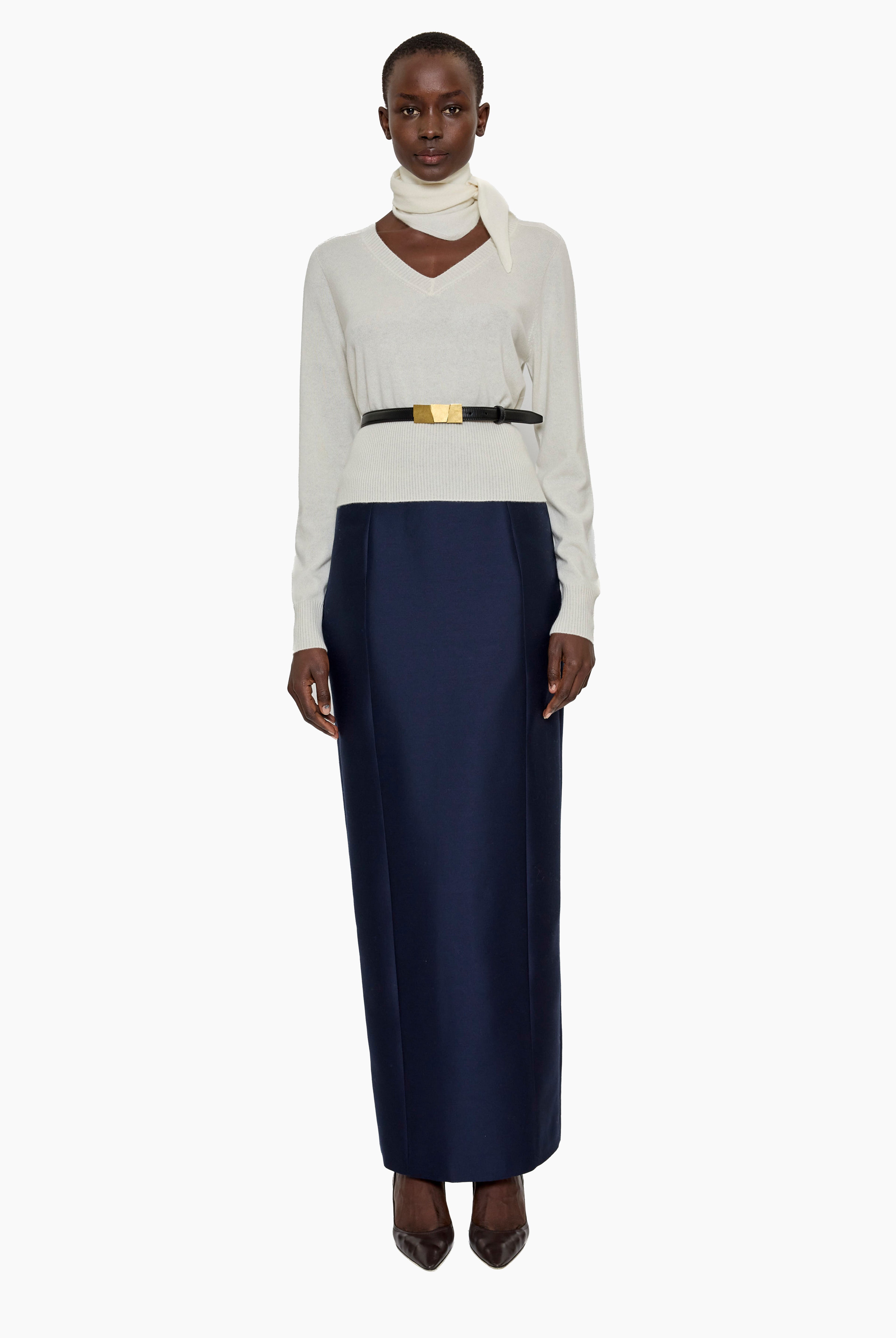 Holyhead cashmere Sweater - Ivory – front view