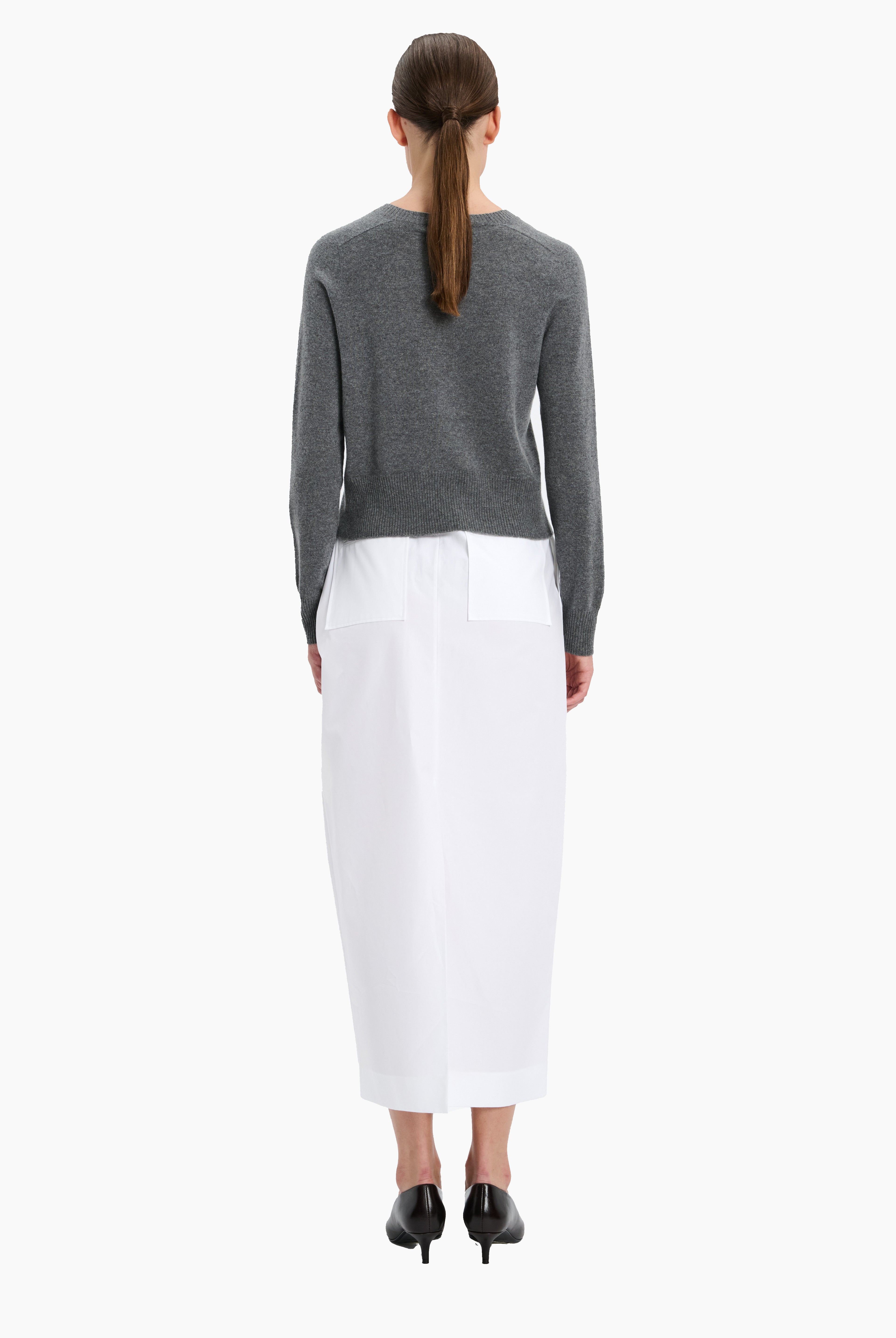 Holyhead cashmere Sweater - Granite Marl – back view
