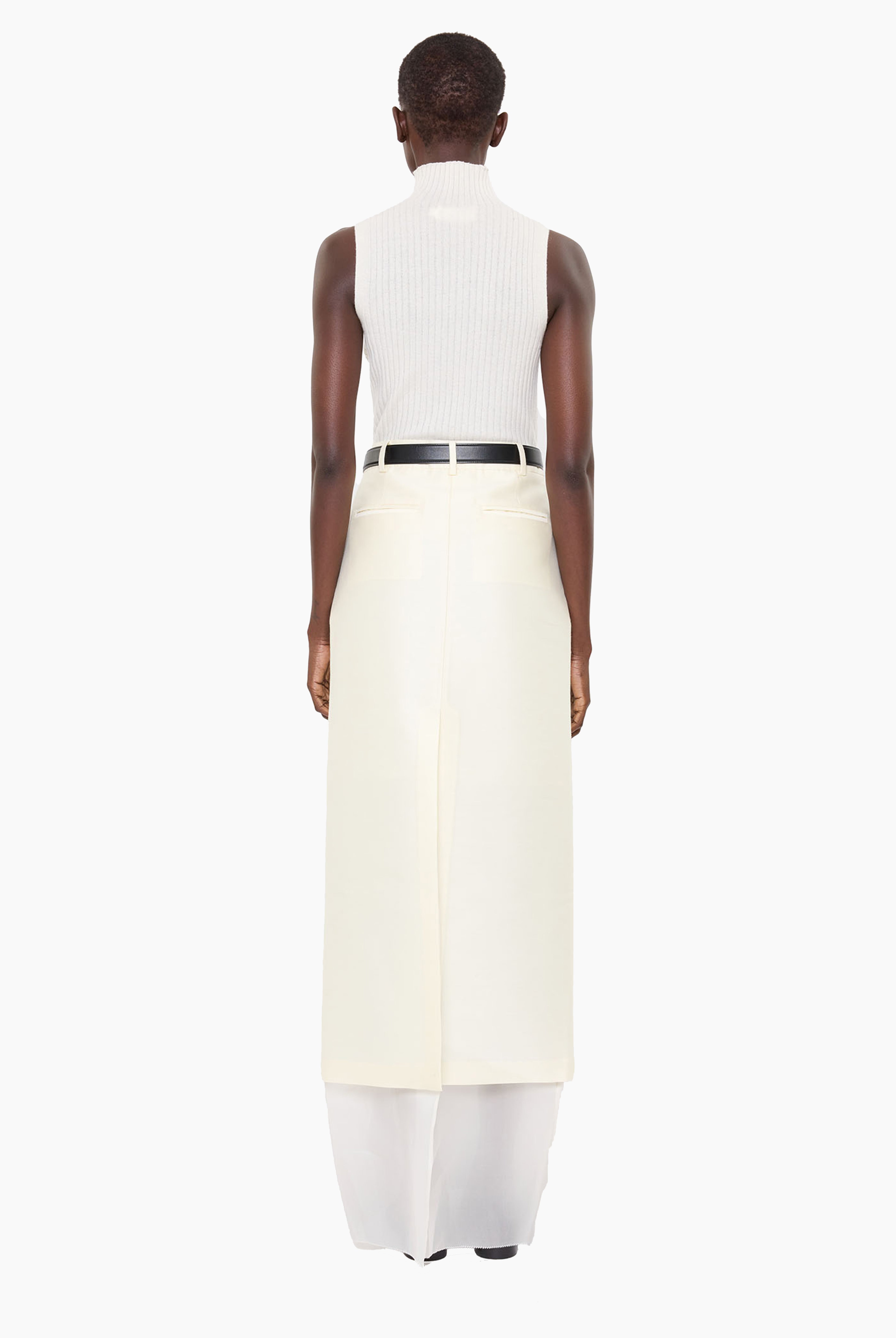 Mika cashmere Vest - Ivory – back view