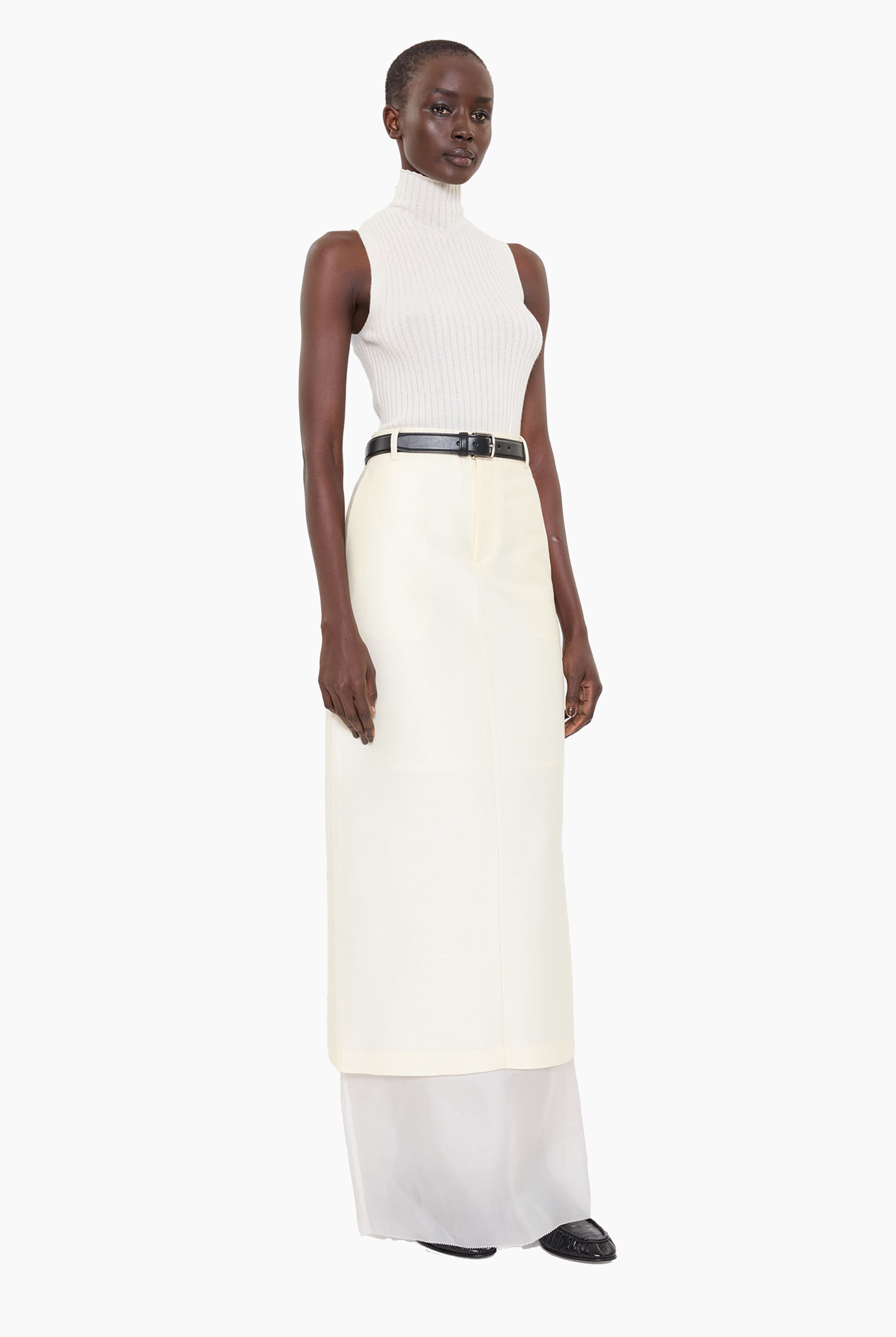 Mika cashmere Vest - Ivory – side view