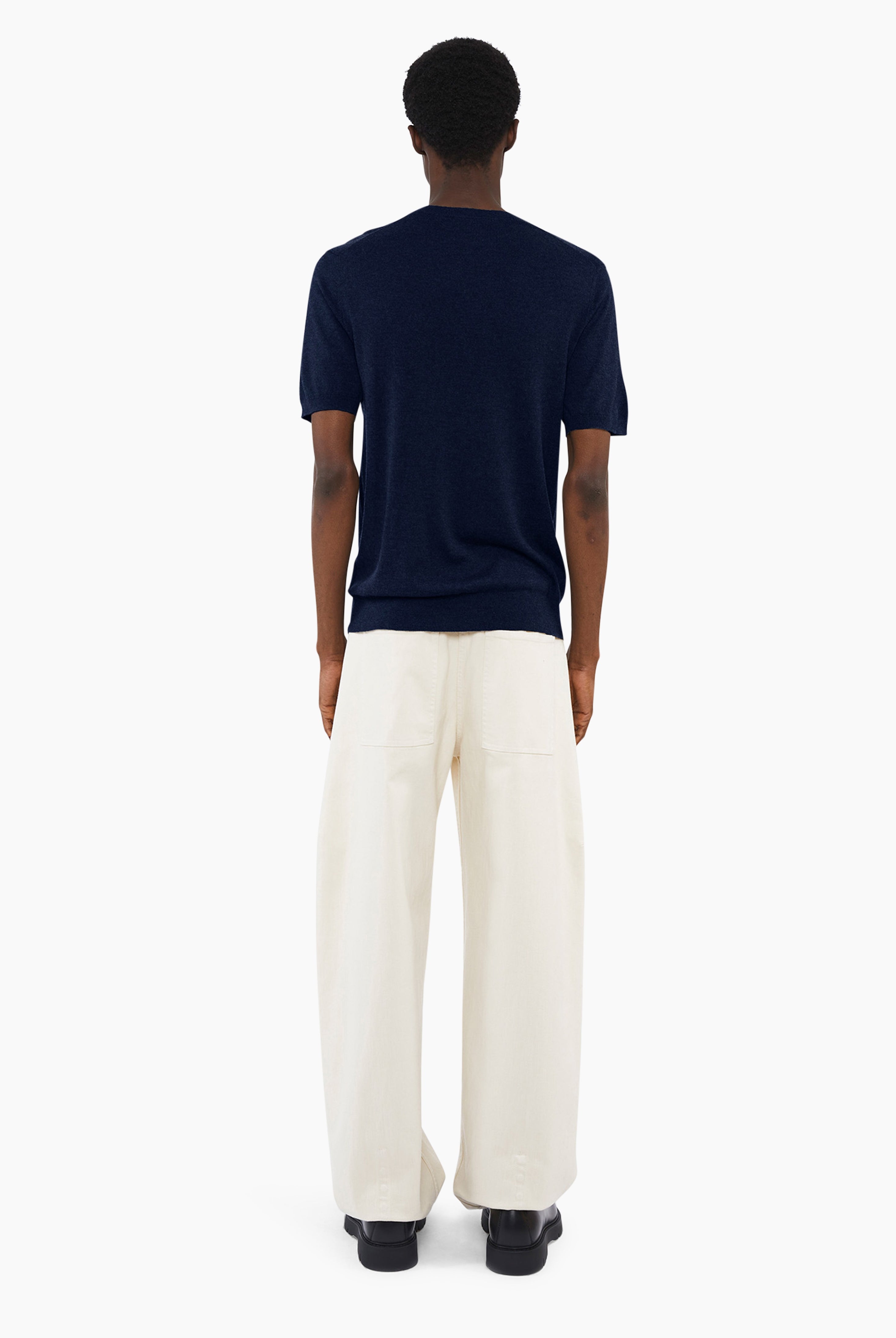 Mr Chichester cashmere Sweater - Navy – back view