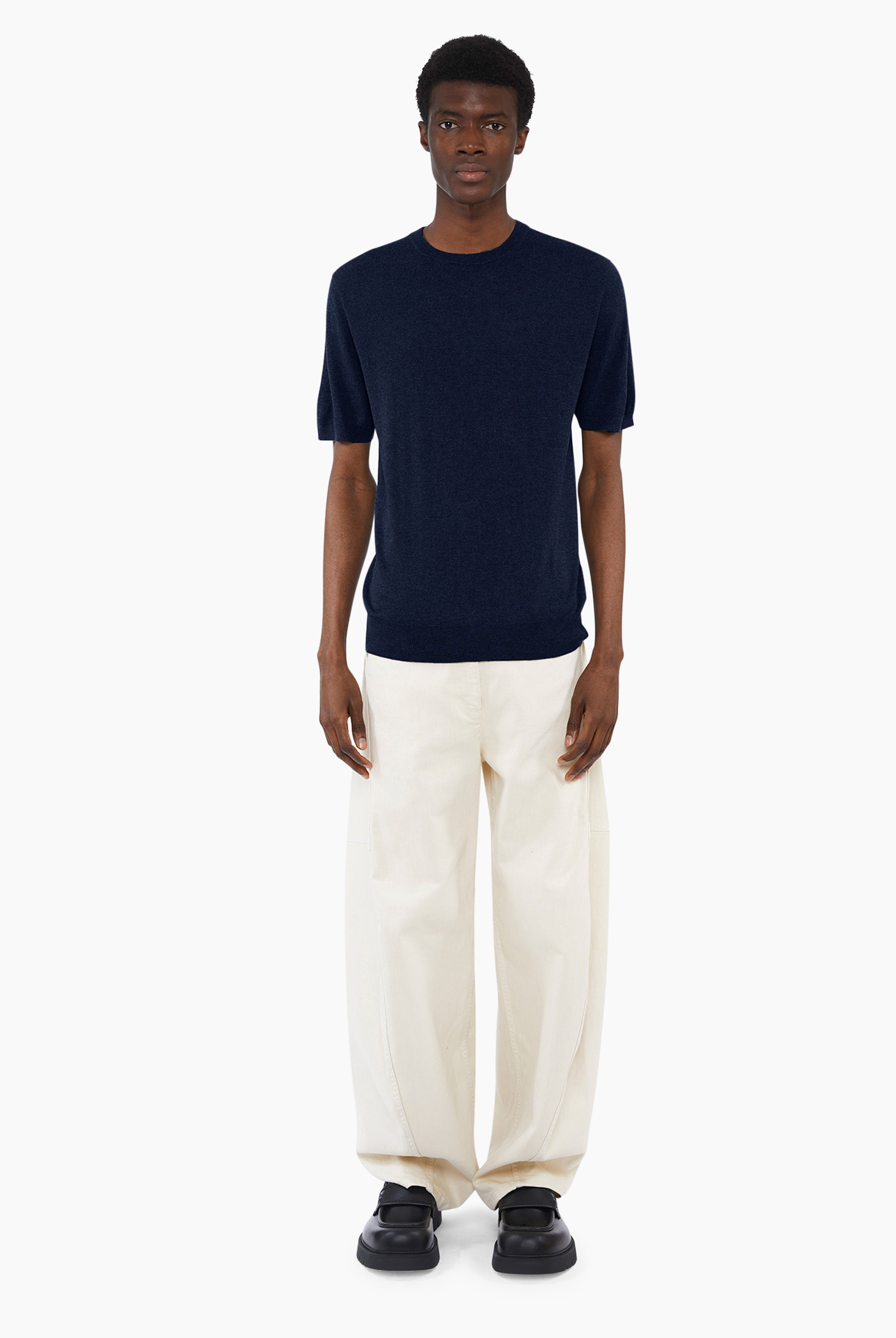 Mr Chichester cashmere Sweater - Navy – front view