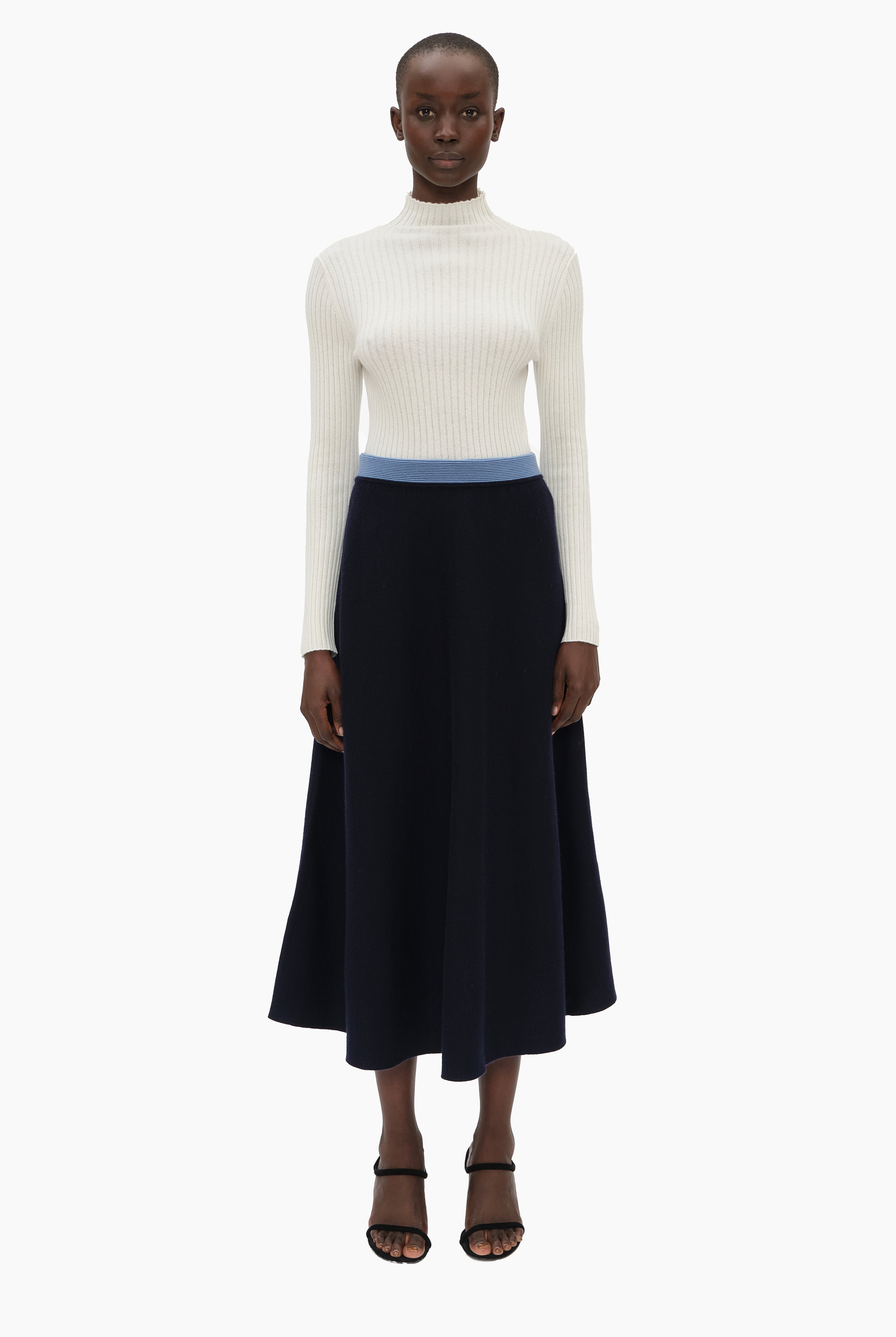 Olivia cashmere Skirt - Navy – front view