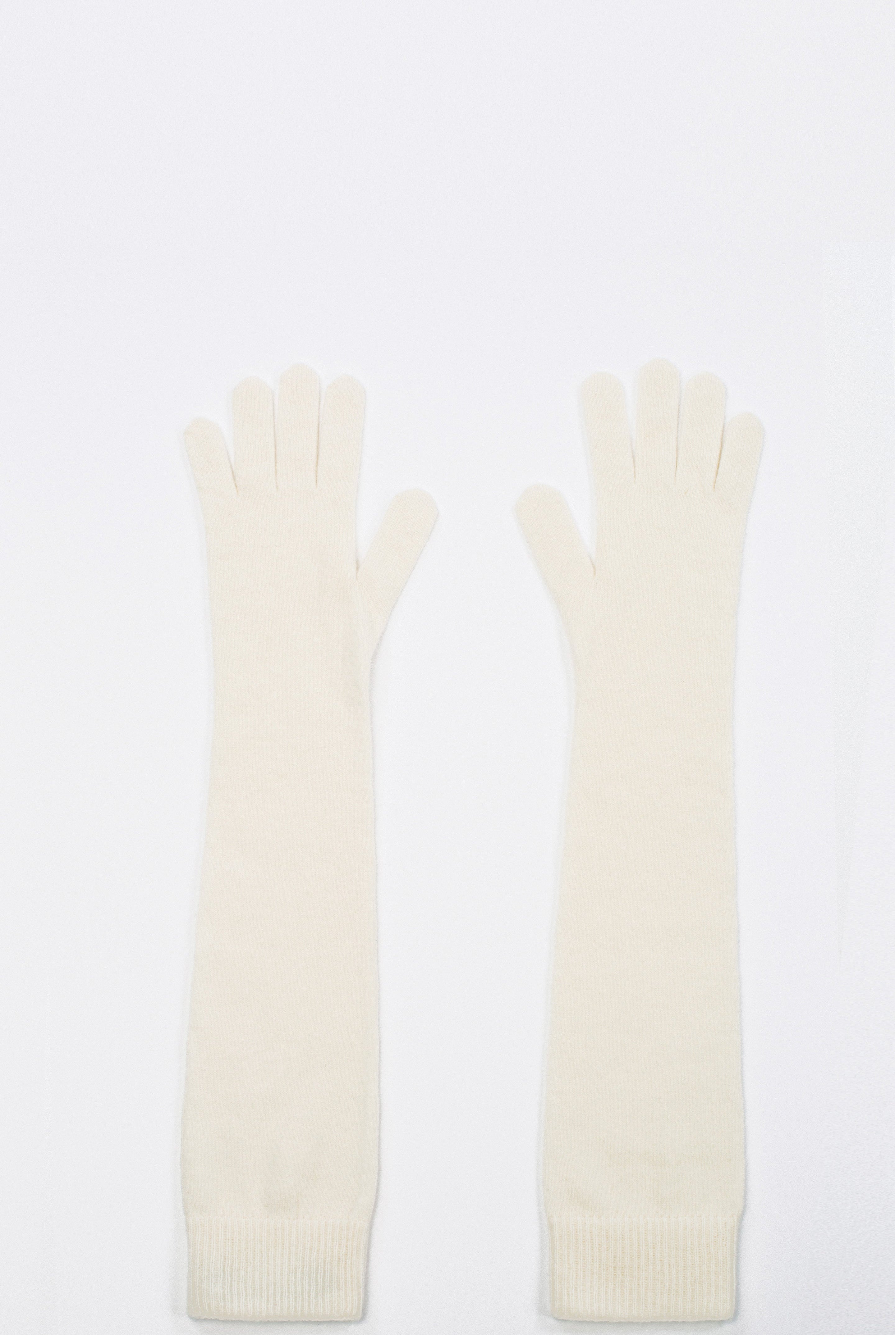 KNGL21181 Lulu cashmere Gloves Ivory Front