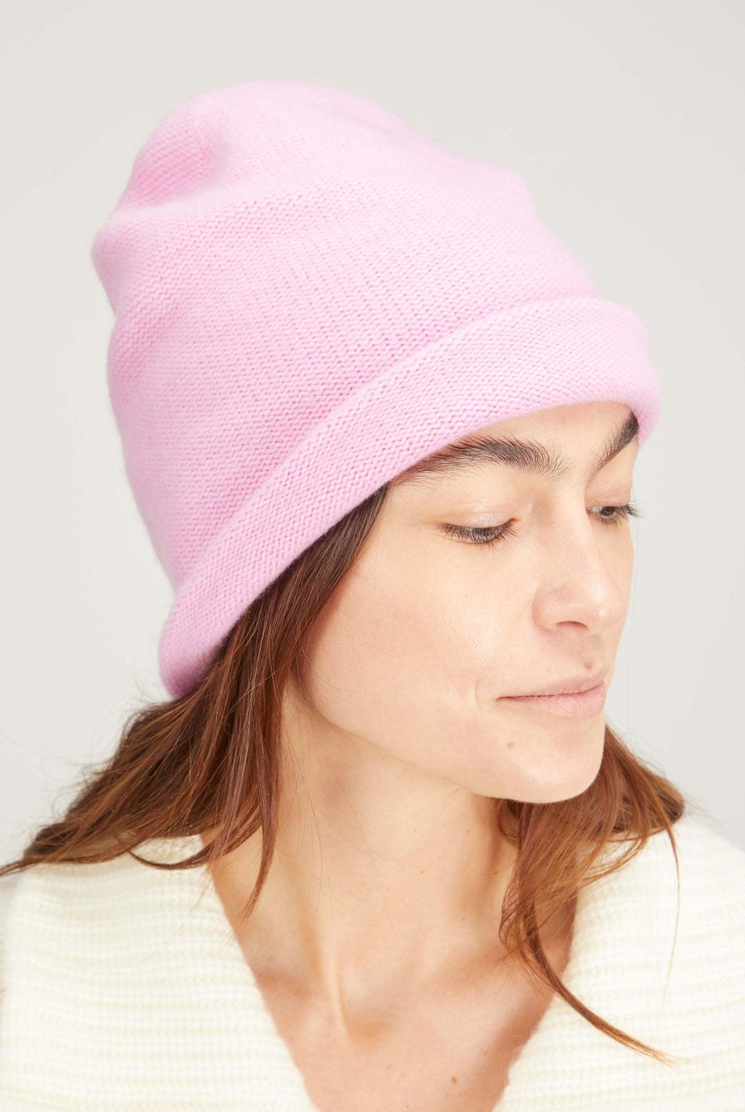 Clara cashmere Hat - Candy Floss