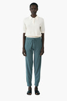 Annabelle cashmere Trousers - Sage Green – front view