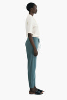 Annabelle cashmere Trousers - Sage Green – side view