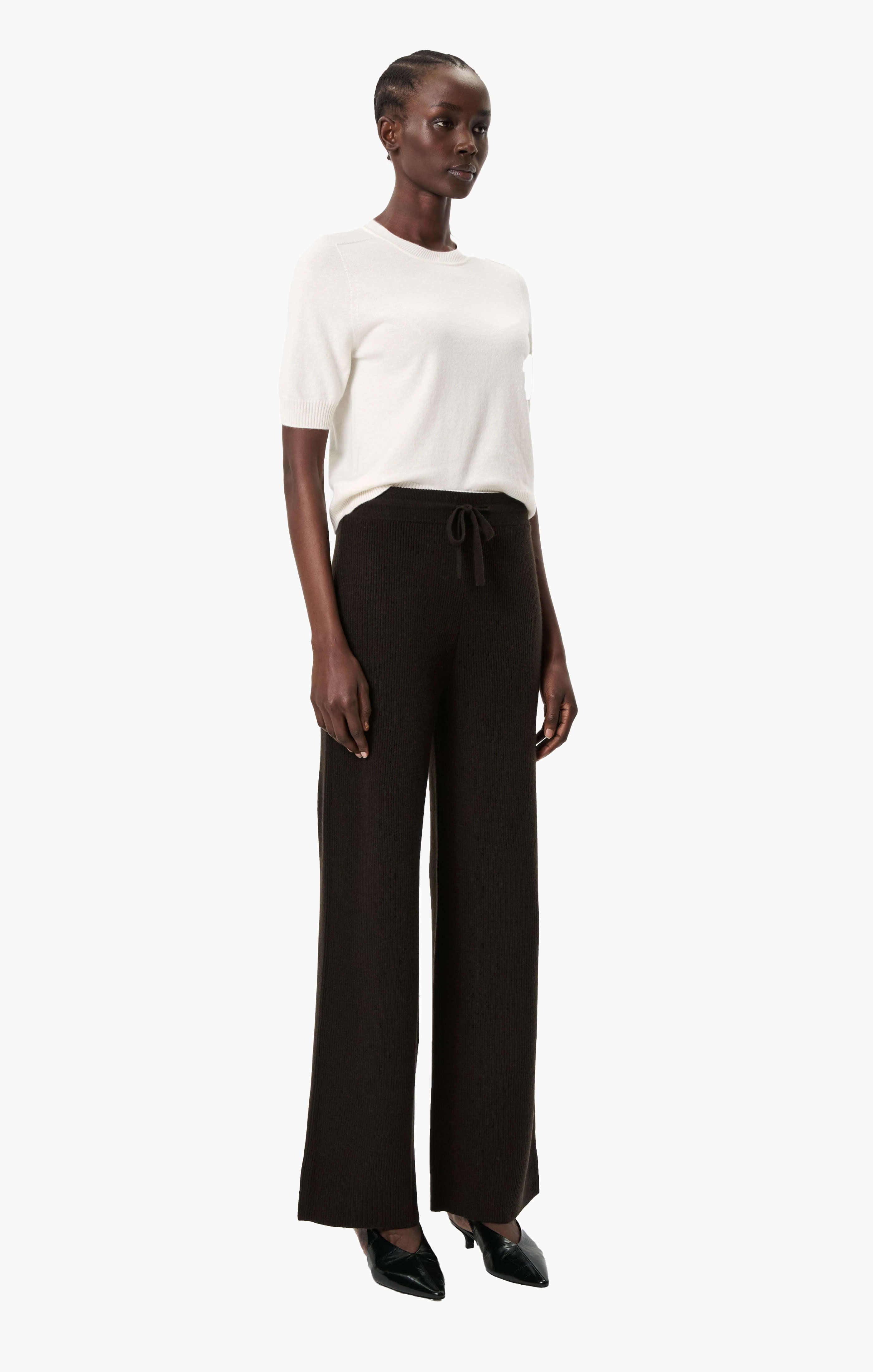 Beau cashmere Trousers - Brown Wood – side view