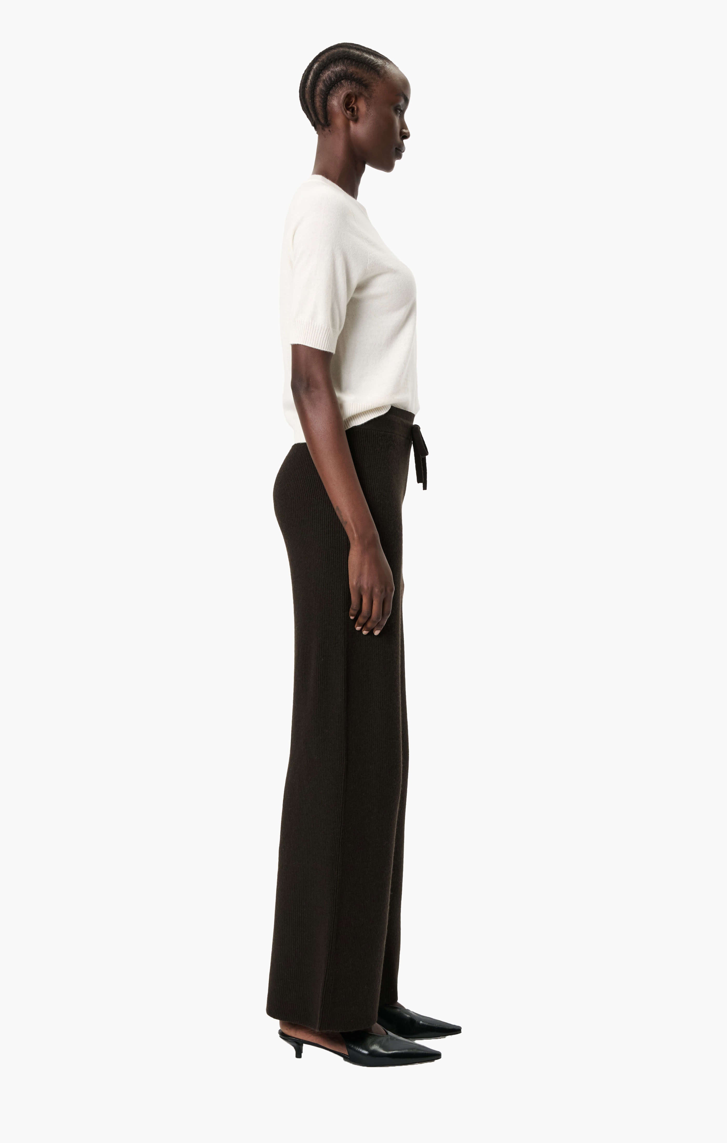Beau cashmere Trousers - Brown Wood – side view