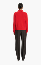 Bessi cashmere Sweater - Postbox Red – back view