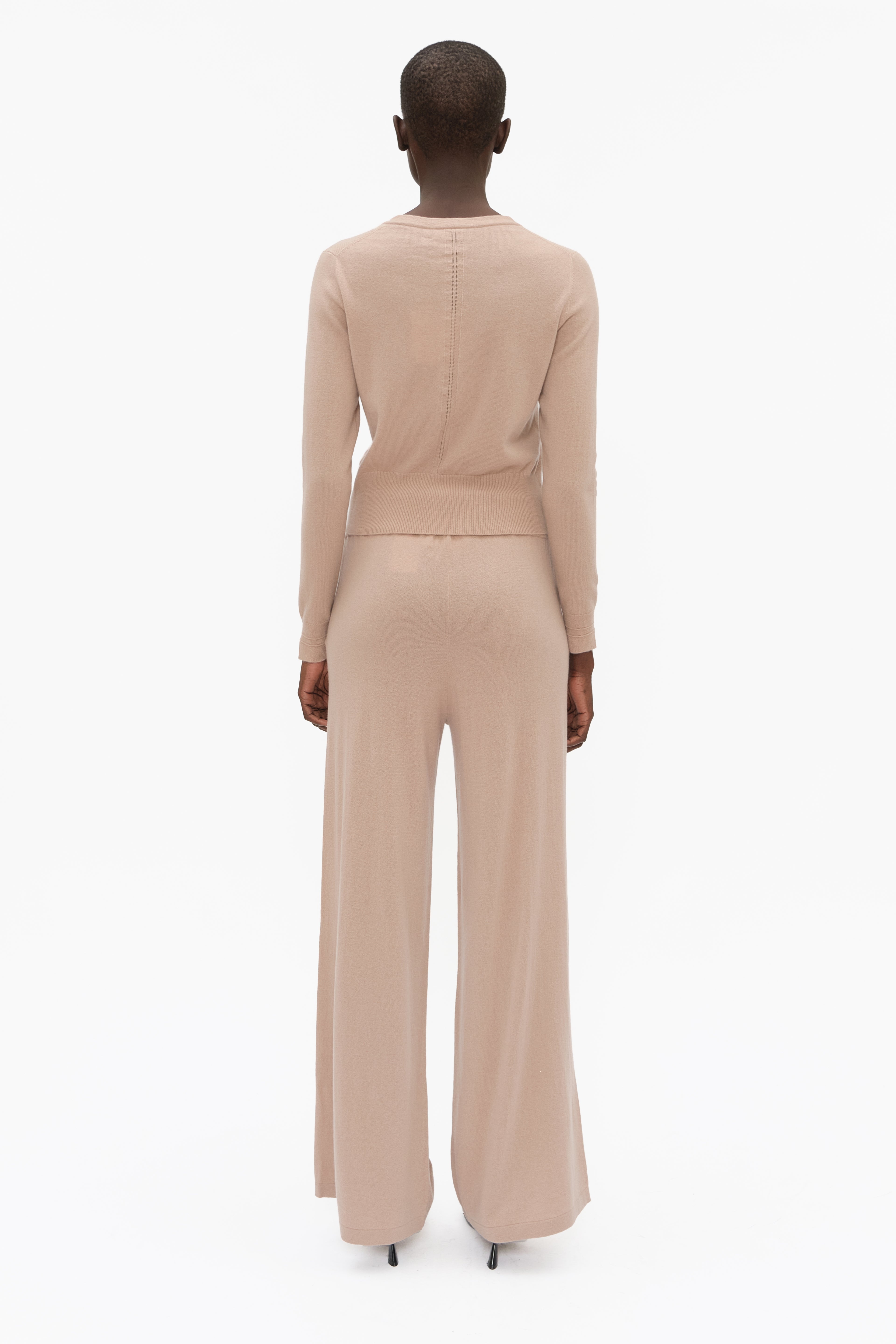 Bomore cashmere Trousers - Rose Stone – back view