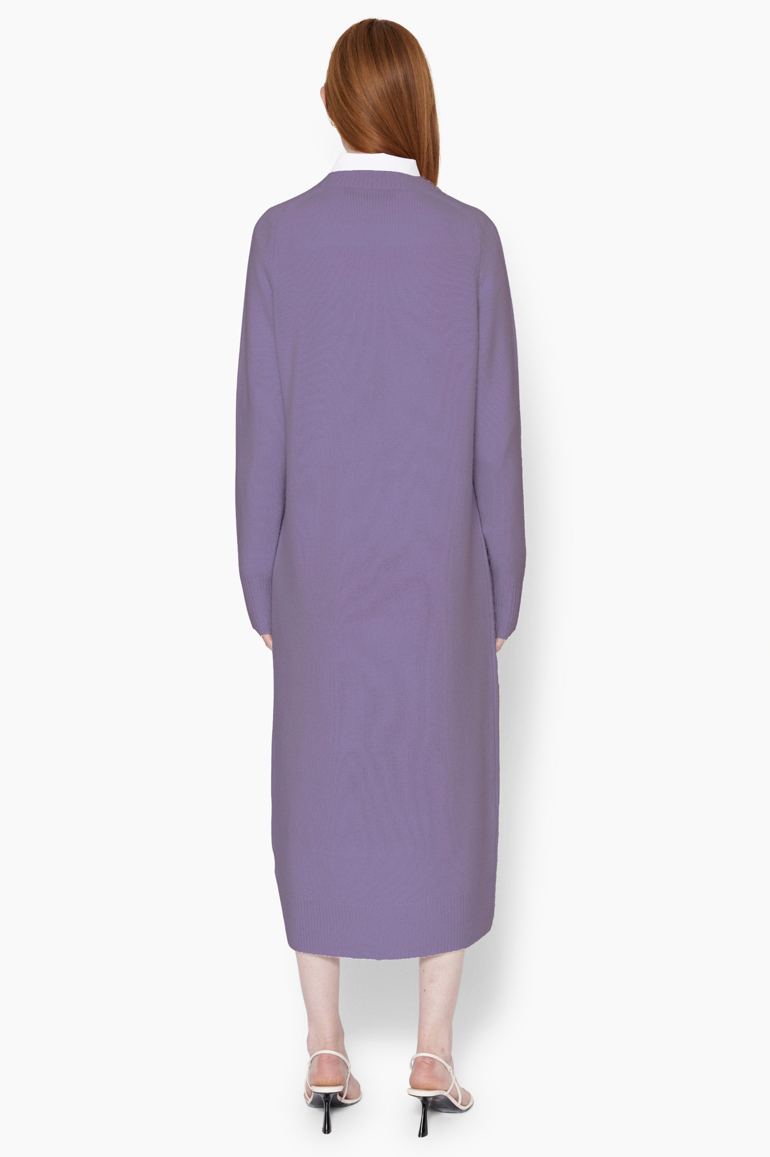 Broadway cashmere Dress - Purple Moon – back view