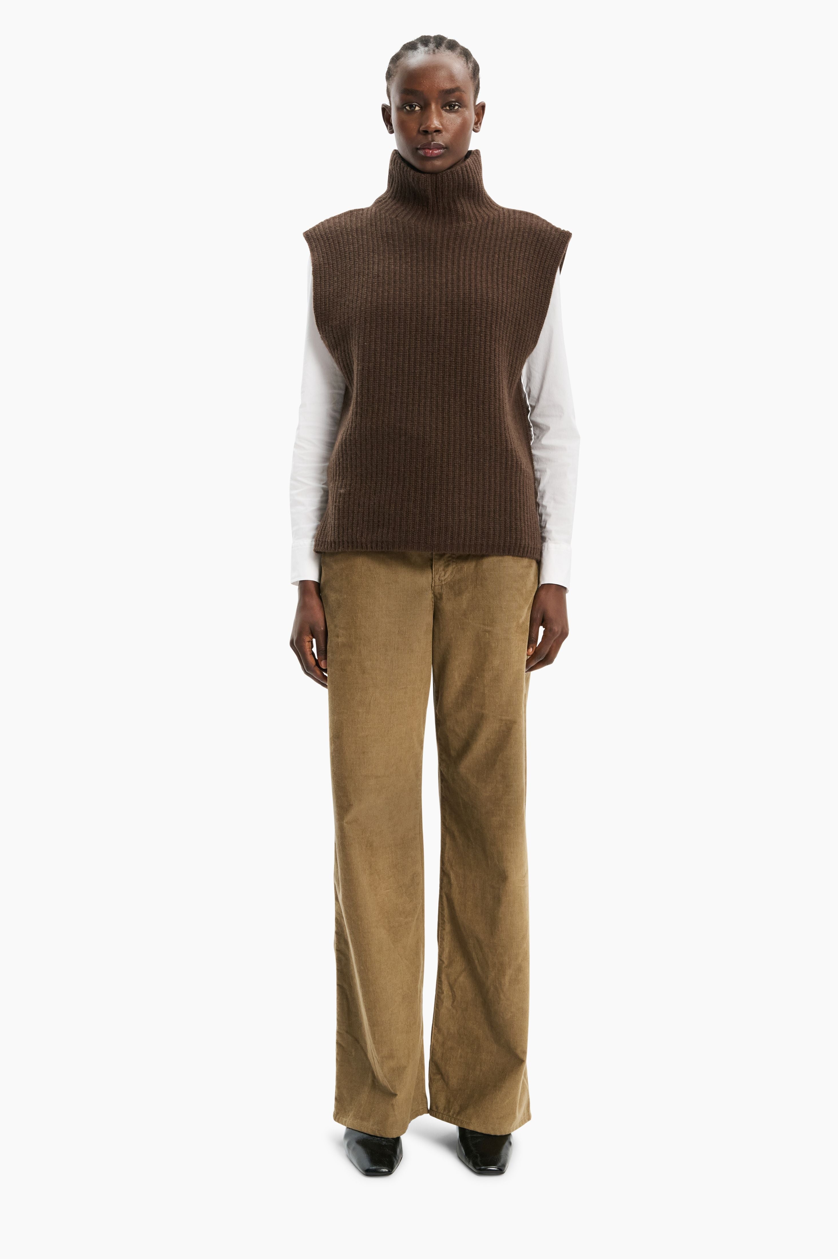 Amalfi cashmere Vest - Ebony