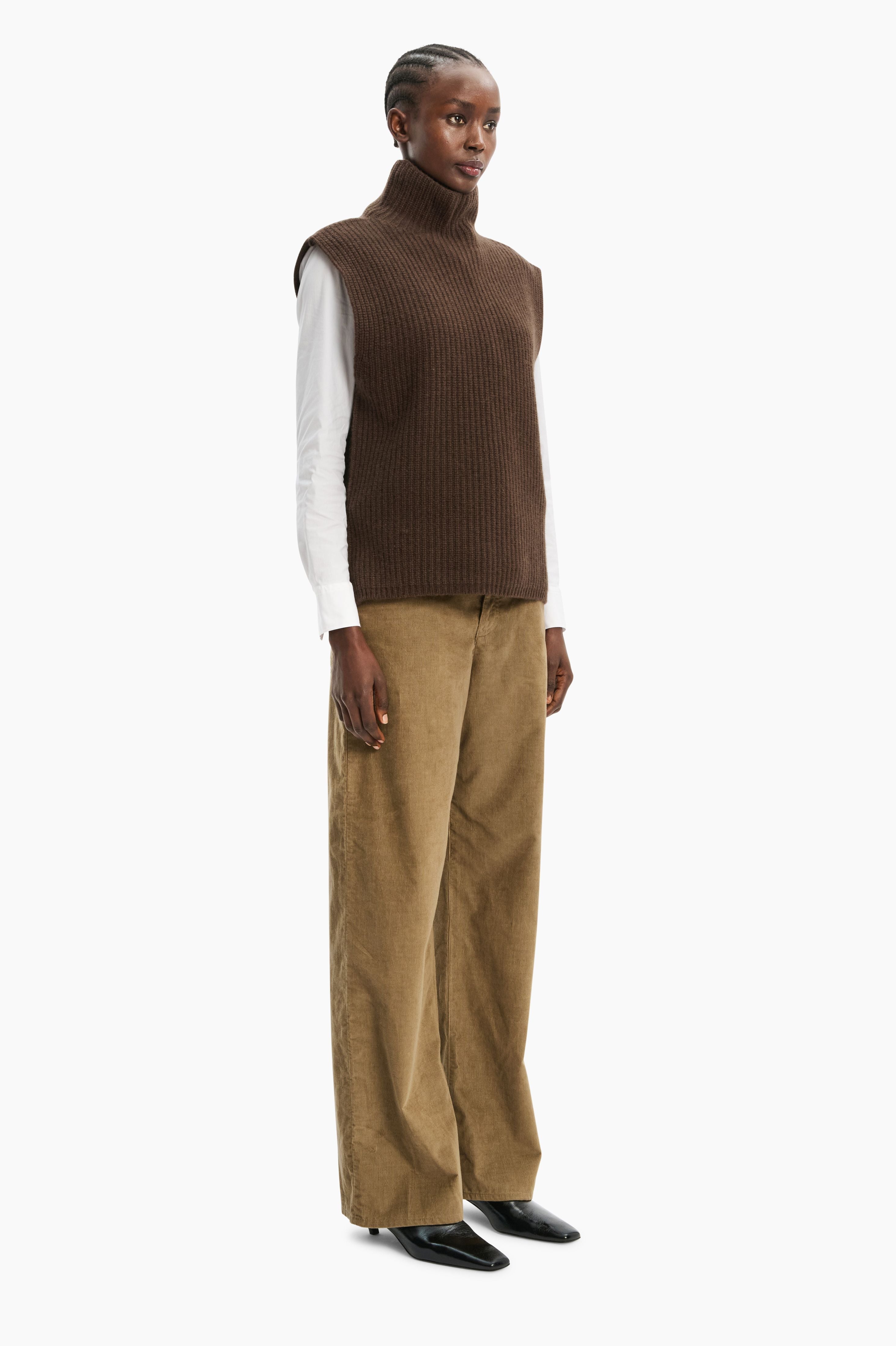 Amalfi cashmere Vest - Ebony