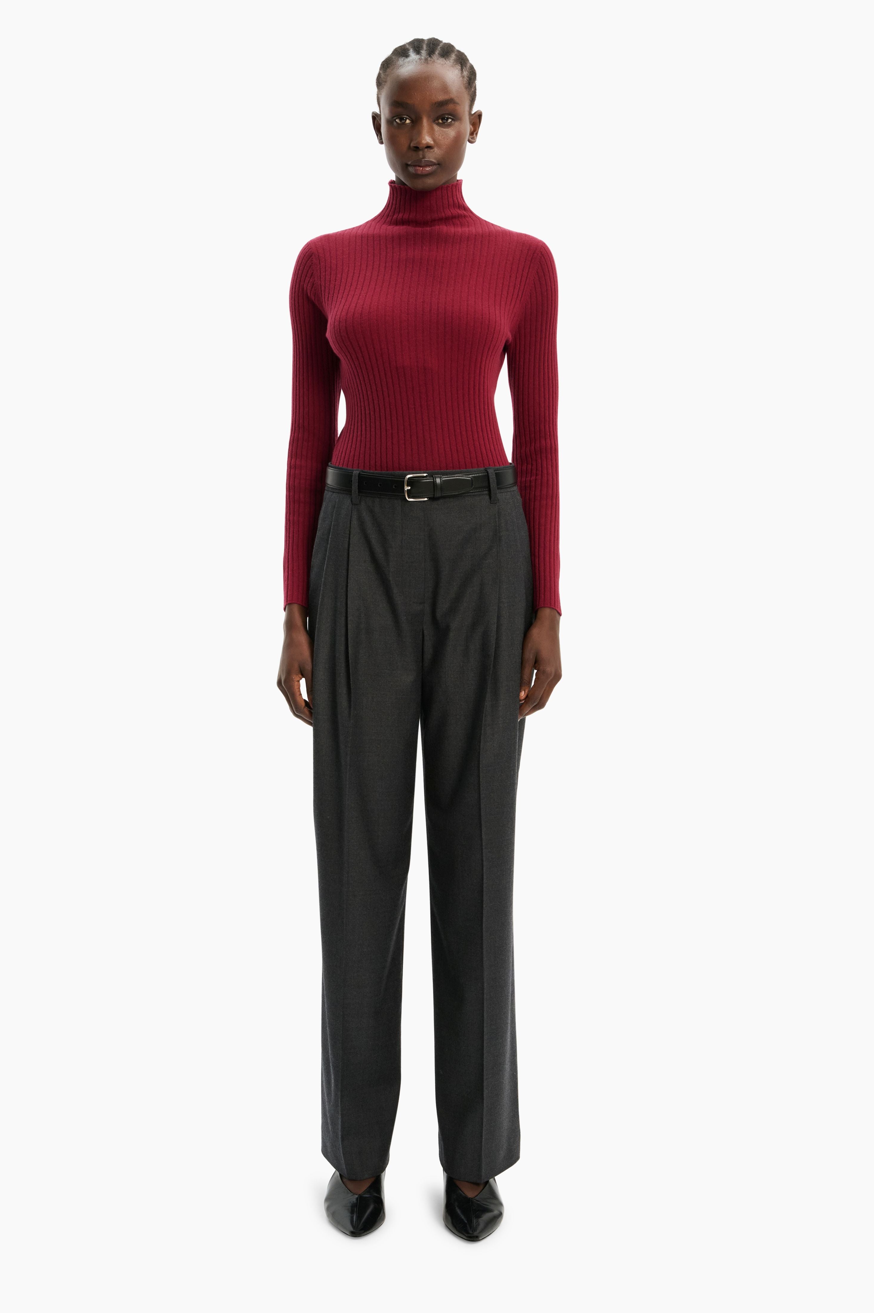 Ariana cashmere Sweater - Maroon – front view