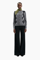 Arlo cashmere Cardigan - Grey Melange – front view