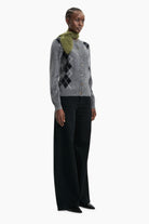 Arlo cashmere Cardigan - Grey Melange – side view