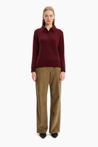 Bessi cashmere Sweater - Deep Burgundy – front view