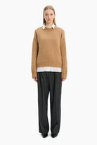 Ilchester cashmere Sweater - Chinchilla – front view