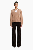 Janelle cashmere Cardigan - Chinchilla – front view