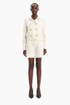 Dovewood cashmere Jacket - Ivory – front view