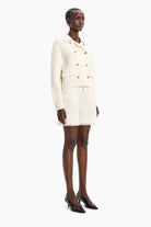 Dovewood cashmere Jacket - Ivory – side view