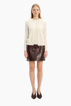 Laurie cashmere Cardigan - Ivory – front view