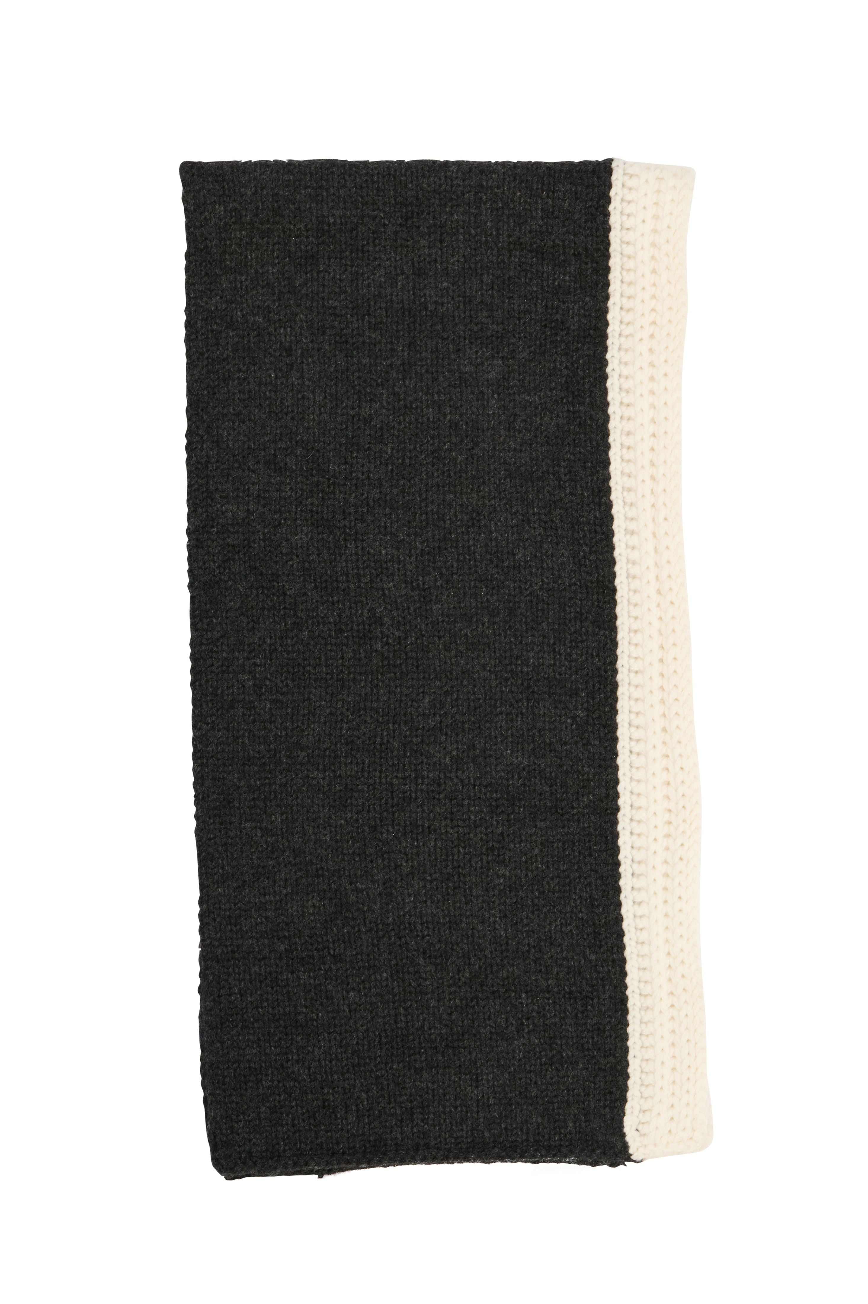Maple cashmere Scarf - Dark Charcoal