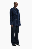 Mr Arizona cashmere Jacket - Navy – side view