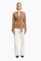 Sasha cashmere Cardigan - Chinchilla – front view