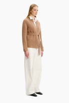 Sasha cashmere Cardigan - Chinchilla – side view