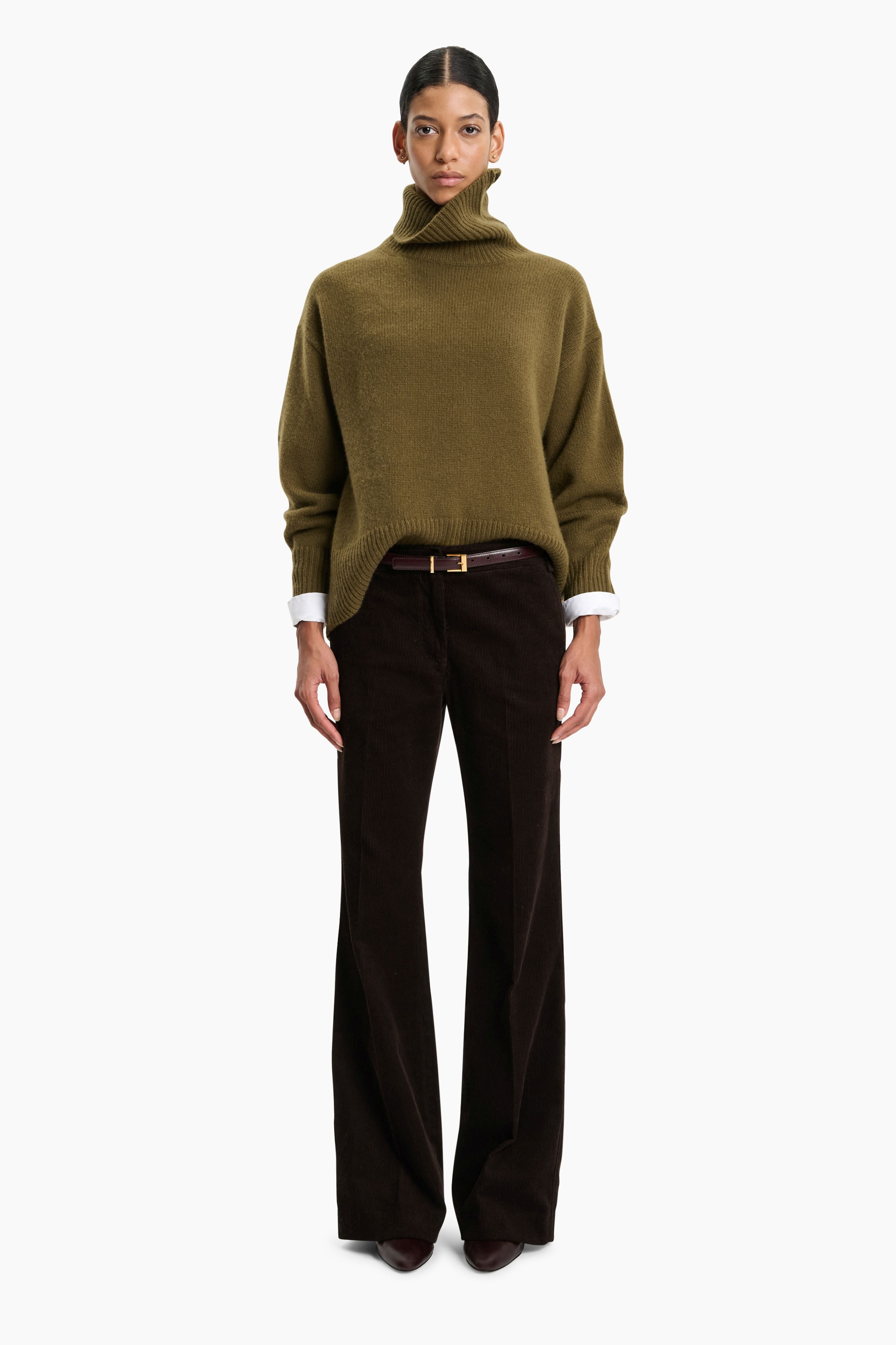 World's End cashmere Sweater - Highland Moss – front view