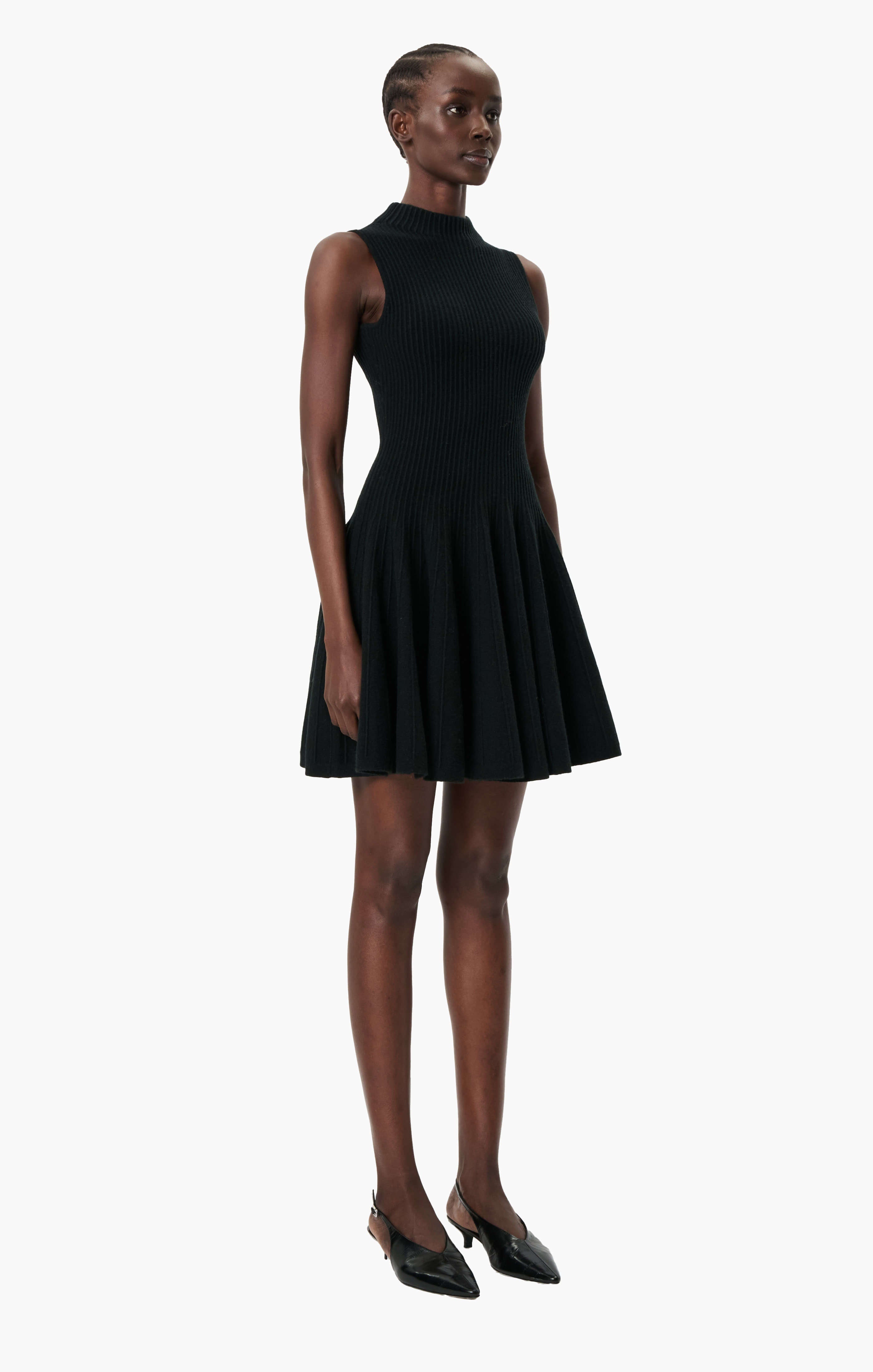 Darla cashmere Dress - Black – side view