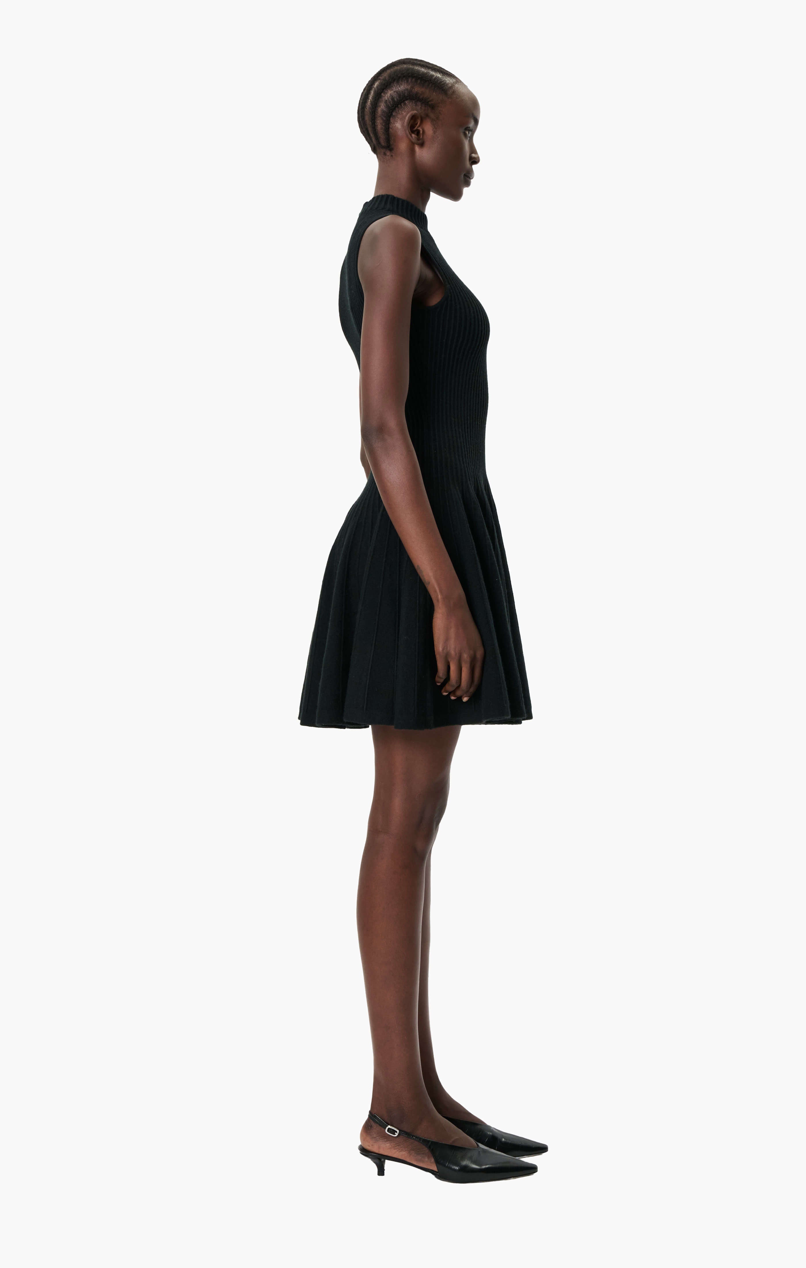 Darla cashmere Dress - Black – side view