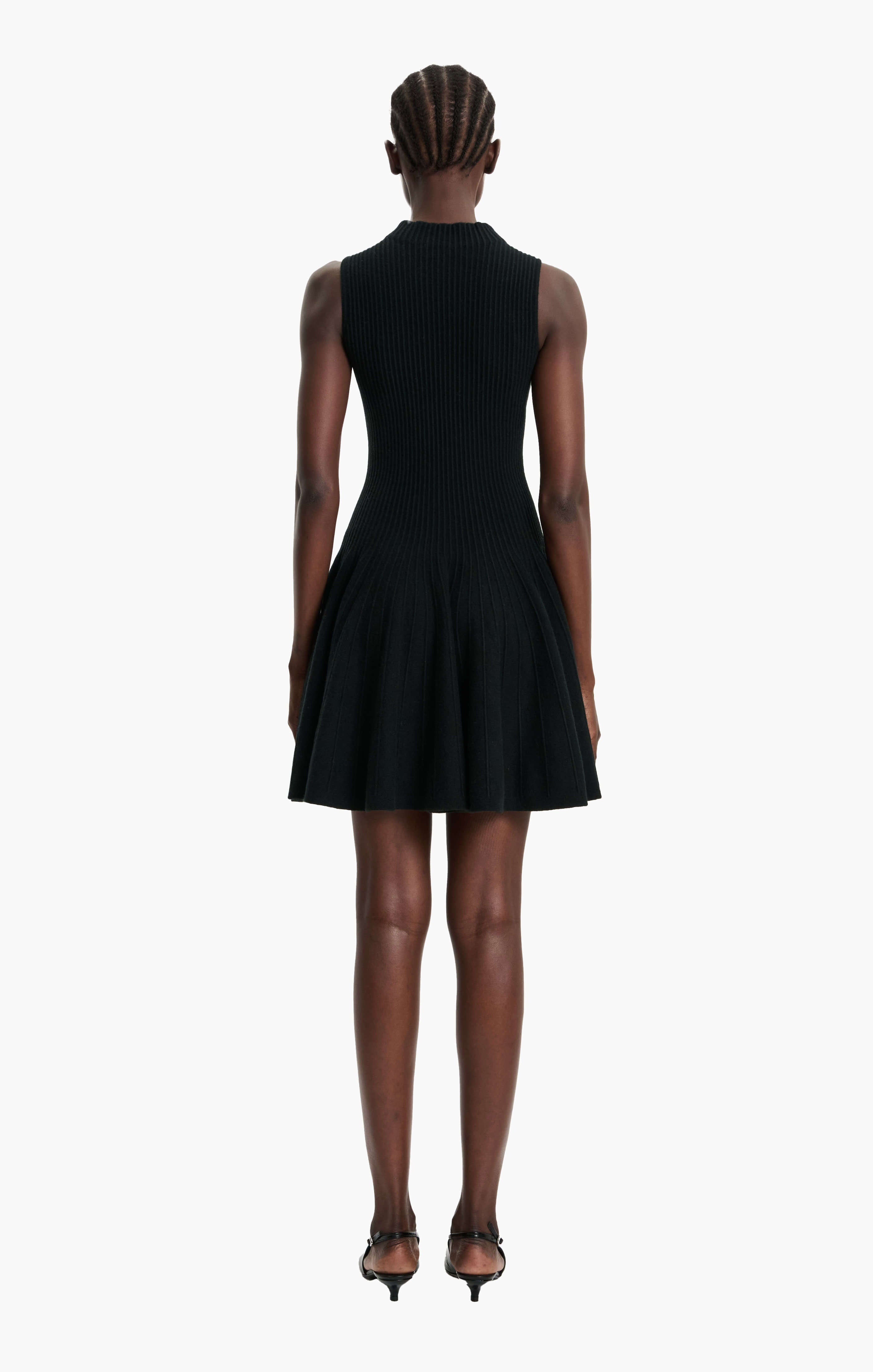 Darla cashmere Dress - Black – back view