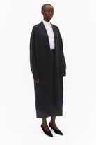 Franklin Row cashmere Cardigan - Charcoal – side view