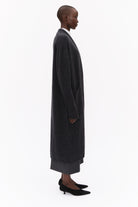 Franklin Row cashmere Cardigan - Charcoal – side view