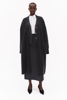 Franklin Row cashmere Cardigan - Charcoal – styling shot