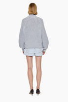 Rotterdam cashmere Cardigan - Husky Grey – back view
