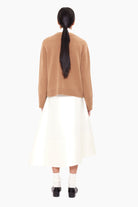 Janelle cashmere Cardigan - Dark Camel – back view