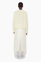 Janelle cashmere Cardigan - Pale Lime – back view