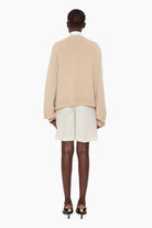 Janelle cashmere Cardigan - Spelt – back view