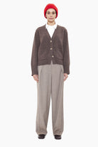 Janelle cashmere Cardigan - Truffle Marl – front view