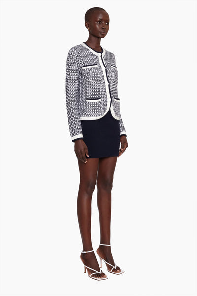 Tulip Jacket - Ivory/Navy