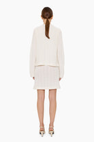 Hannah cashmere Cardigan - Ivory – back view