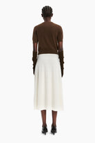 Stanley cashmere Cardigan - Brown Chocolate Marl – back view